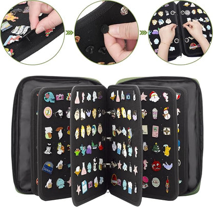 Enamel Pin Display Pages Pin Carrying Case, Pins Collection Storage Organizer - Image 3