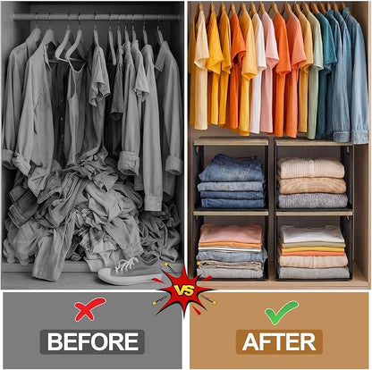 AceOrbit 3 Pcs Widened Stackable Closet Organizers and Storage - Image 4