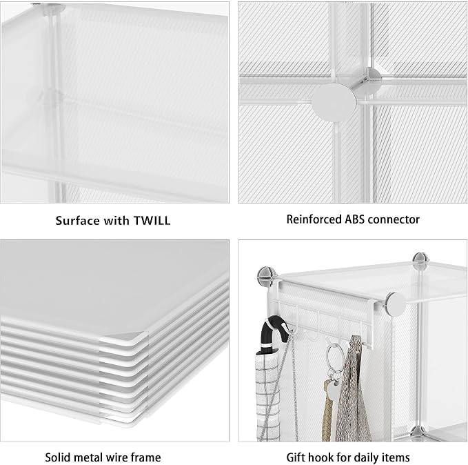 AWTATOS Cube Storage Organizer, Closet Organizers and Storage, 12 Cube Shelves - Image 7