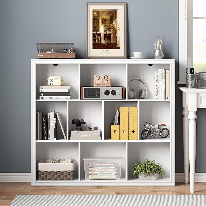 Book Shelf with 10-Cube, 43” Wide Bookshelf with Anti-Tip Device, 38” Tall Open - Image 3