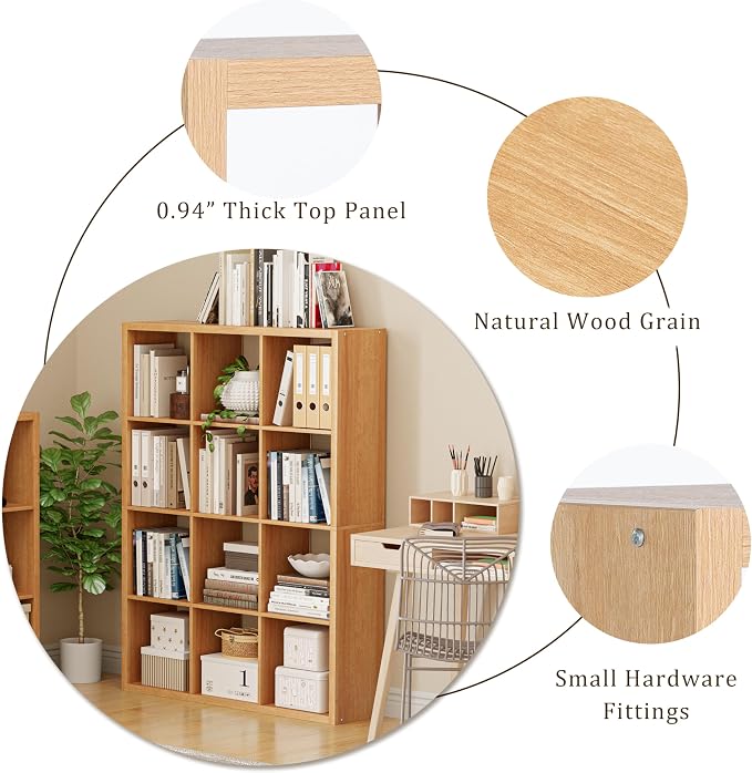 Cube Storage Organizer Bookcase, Decorative 11 inch Open Back Cubical Shelf - Image 7