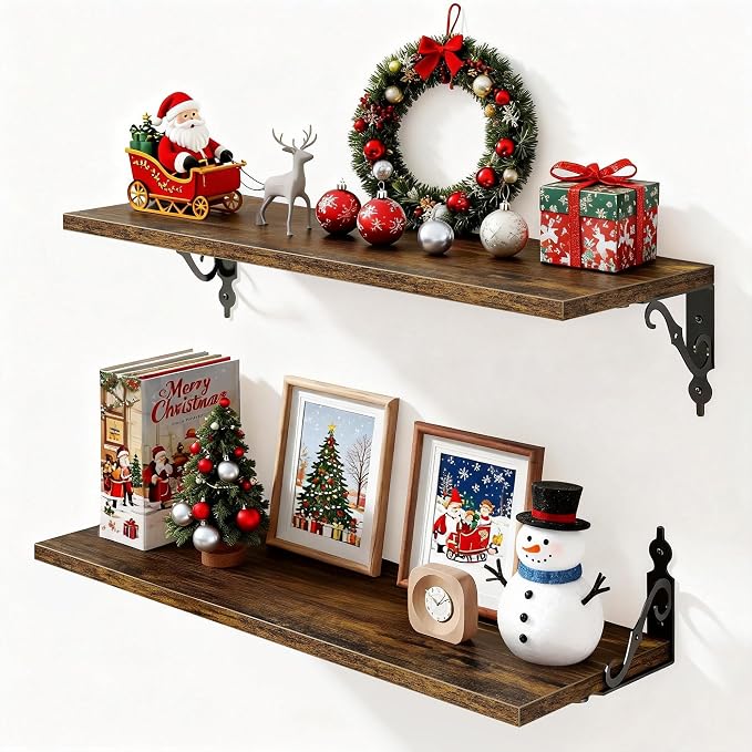 Floating Shelves for Wall, 8 Inch Deep Floating Shelf by FunMemories