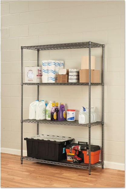 Alera Wire Shelving Starter Kit, Four-Shelf, 48w x 18d x 72h - Image 2