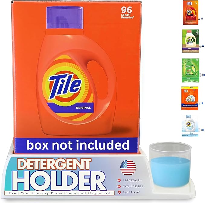 Skywin Detergent Box Riser, Raises Boxed Liquid Laundry Detergent Cup Holder & by Skywin