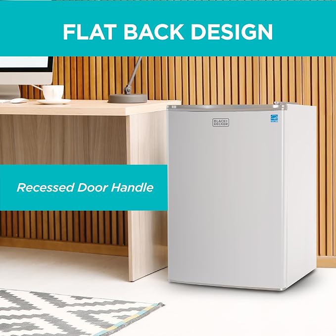 BLACK+DECKER 2.5 Cu. Ft. Compact Refrigerator, ENERGY STAR Certified, Single - Image 6