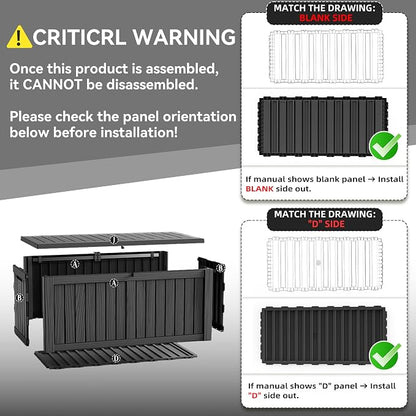 ROJIK 150 Gallon Outdoor Storage Box Waterproof, Weatherproof Deck Boxes - Image 9