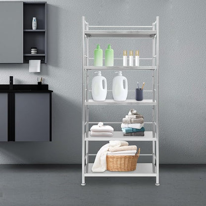 5-Tier Stainless Steel Shelf, Heavy Duty Storage Rack - Image 3