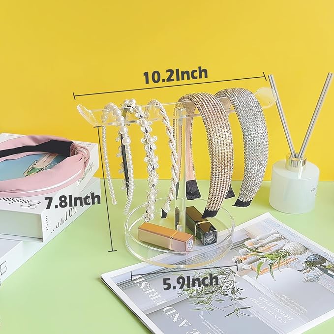 Bigfety Acrylic Headband Holder Organizer, Hair Hoop Display Stand, 1 Pack - Image 3