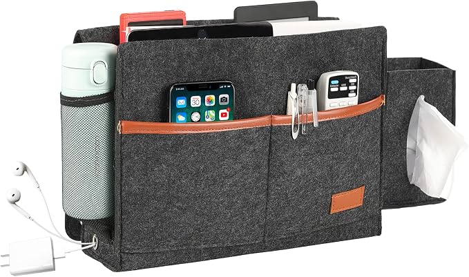 Surblue Bedside Caddy Felt Storage Organizer Hanging Bag by SURBLUE