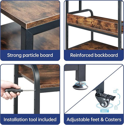 32.3" Wide Extra Large Printer Stand, 3 Tier Printer Table - Image 8