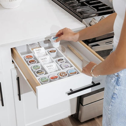 KitchenEdge Tea Bag and Coffee Pod Kitchen Drawer Organizer, Expandable 9.7 to - Image 7