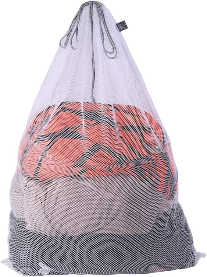 Kimmama Heavy Duty Coarse Mesh Drawstring Laundry Bag, 24x36" | Mesh Laundry Bag by Kimmama