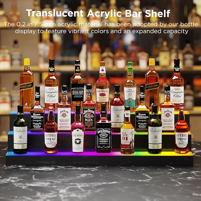 Dethan 3 Tier 40 Inch Liquor Bottle Display Shelf - Image 6