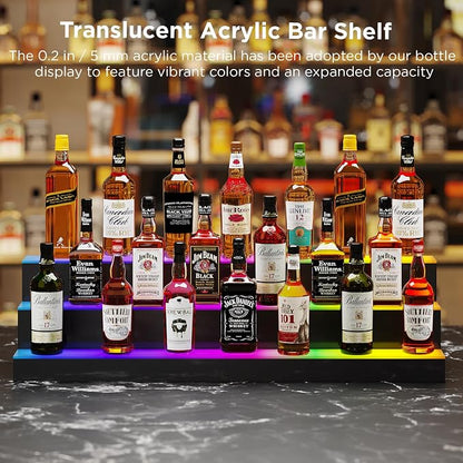 Dethan 3 Tier 40 Inch Liquor Bottle Display Shelf - Image 6