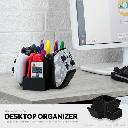 BRAINWAVZ Dual Game Controller, TV Remote Control & Stationary Storage Desktop - Image 7