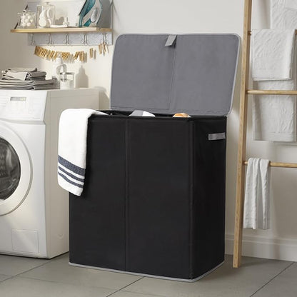 WOWLIVE Laundry Hamper with Lid, 160L Large Laundry Basket 3 Section with - Image 2
