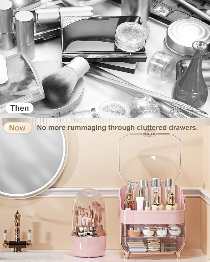Makeup Organizer, Skincare Holder Bathroom Counter Organizer, Storage Box - Image 7