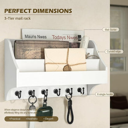 Rebee Vision Pine Wood Key Holder Wall Mount - Image 4