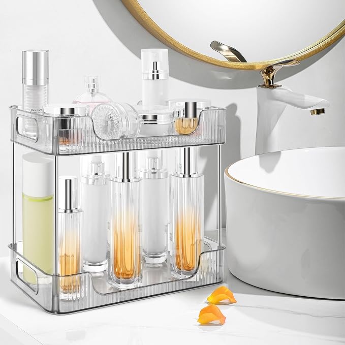2-Tier Bathroom Counter Organizer Countertop Storage, Dresser Organizer Vanity - Image 6