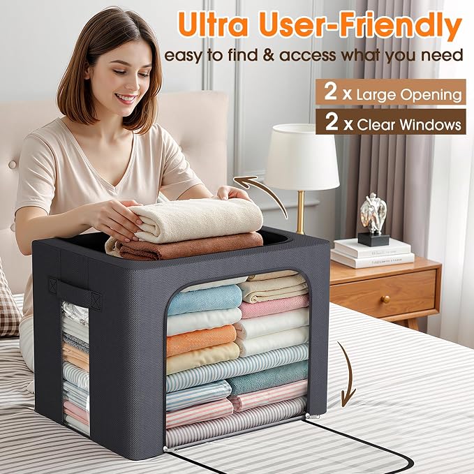 8 Pack Clothes Storage Bins - Image 4