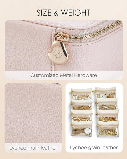 Vlando Jewelry Box with 8 Velvet Jewelry Bags Travel Jewelry Case - Image 4
