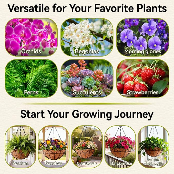 Halatool 4 Pack 12 Inch Hanging Baskets - Image 7