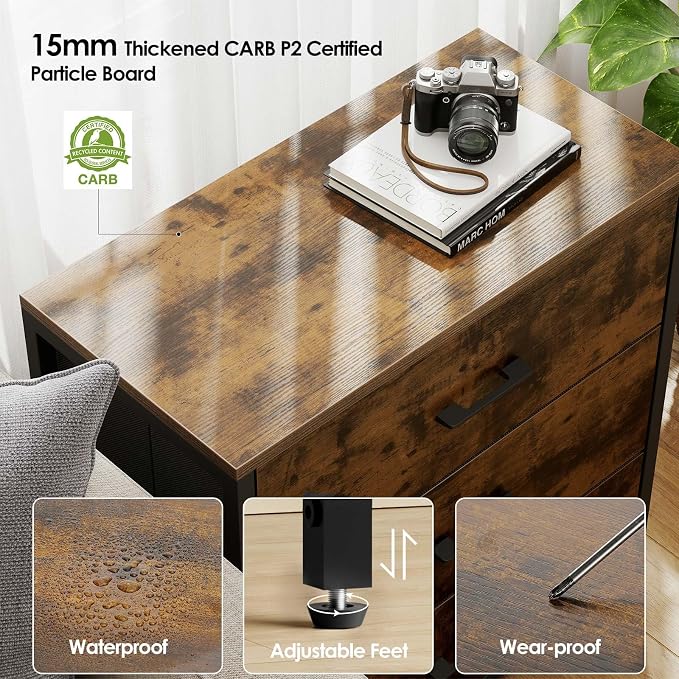 Nightstand, End Table, Bedside Table, Small Tall Dresser - Image 4