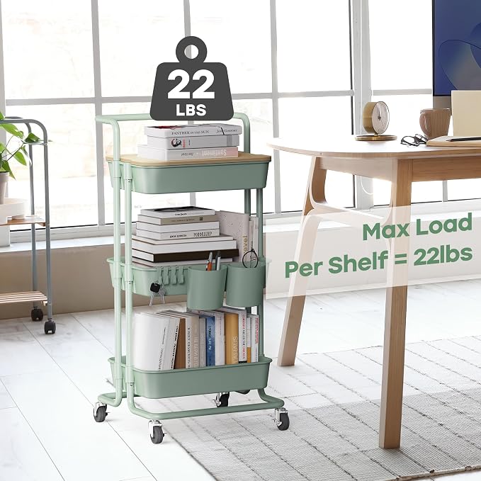DTK 3 Tier Rolling Utility Cart - Image 4