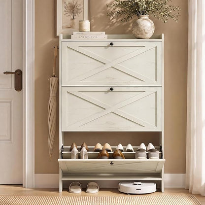 VASAGLE Shoe Storage Cabinet Organizer by VASAGLEbySONGMICSHOME
