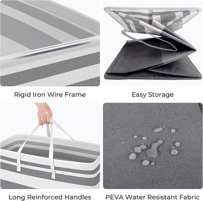 HomeHacks Laundry Basket, 100L Each Waterproof, Freestanding Laundry Hamper - Image 2