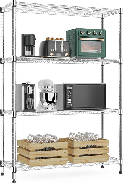 1000 lbs 4Tier Shelf Metal Storage Shelves Wire Rack Closet Organizers by MEIGAOPLASTICANDMETALHKCOLIMITED
