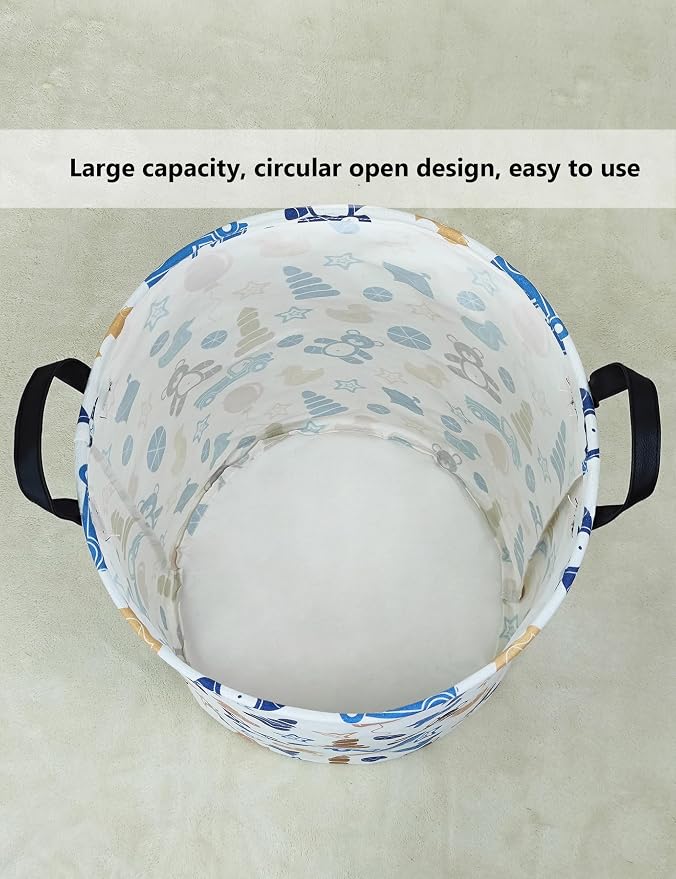 QUEENLALA Large Storage Basket, Laundry Hamper/Bathroom/Home Decor/Collapsible - Image 6