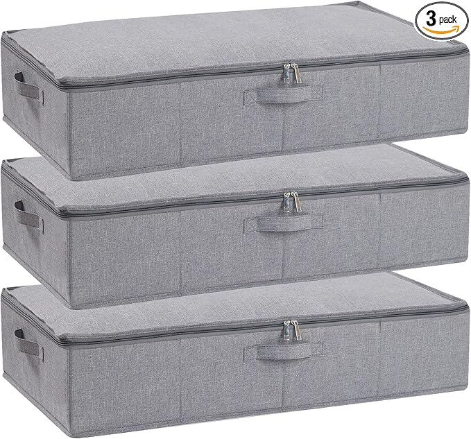 Underbed Storage Organizers, 23.6 x 11.8 x 5.9 Inch Fabric Container Bags by YheenLf