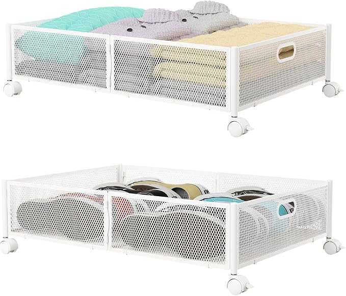 PHINOX Under Bed Storage with wheels, Under the Bed Storage Containers by PHINOX