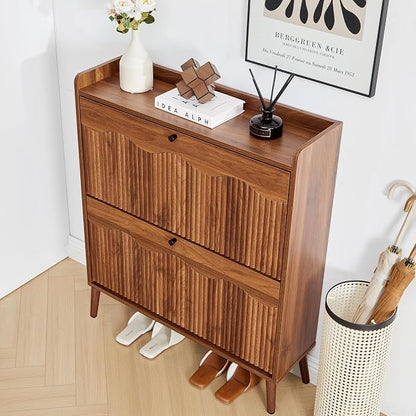 BERRYMERRY 31.5" Fluted Shoe Storage Cabinet - Image 2