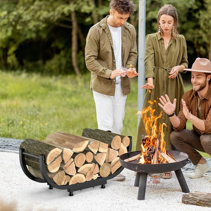 Firewood Rack Outdoor, 29 inch, Indoor Firewood Storage Holder, Log Holders - Image 3