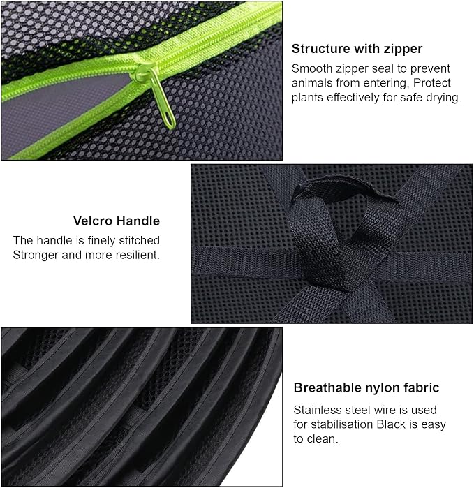 Coopache 4 Layer Herb Drying Rack Hanging Mesh Plant Dry Net Basket - Image 4