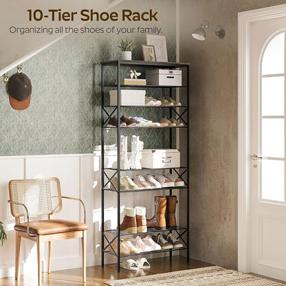 YATINEY 10 Tier Shoe Rack, Large Capacity Shoe Storage Organizer Holds 40 Pairs - Image 4