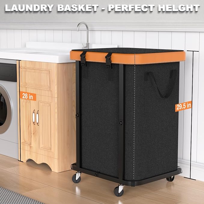 150L Large Fashion Laundry Basket - Image 4