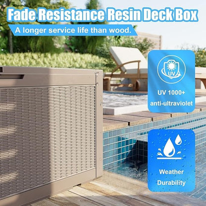 EasyUp 100 Gallon Deck Boxes Waterproof, Outdoor Large Storage Boxes - Image 4