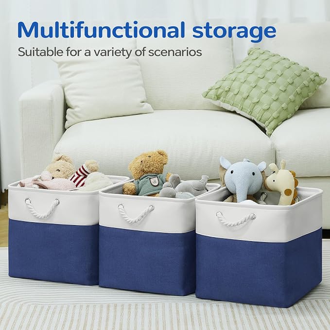 13x13 Inch Foldable Fabric Cube Storage Bins - Image 5