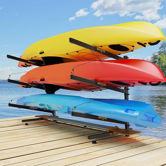 Bonnlo Kayak Storage Rack, Adjustable Heavy Duty Kayak Rack by Bonnlo