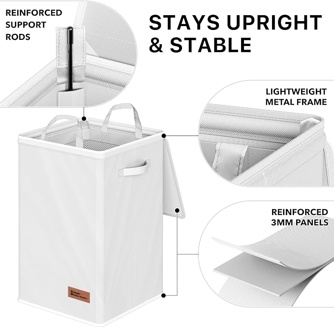 Simple Houseware Foldable Laundry Hamper Basket - Image 3