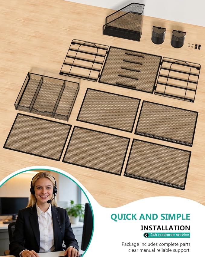 WALI Desk File Organizer, 5 Tier Desktop Paper Letter Tray Organizer - Image 9