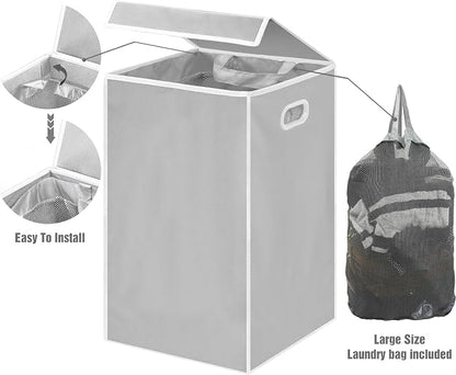 Simple Houseware Foldable Laundry Hamper Basket - Image 3