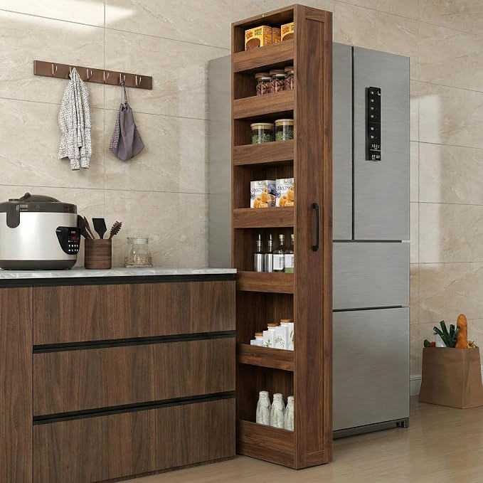 Slim Rolling Storage Cart, 7-Tier Pull-Out Spice Rack by Unknown