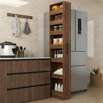 Slim Rolling Storage Cart, 7-Tier Pull-Out Spice Rack by Unknown