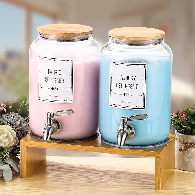 Laundry Detergent Dispenser. 0.9 Gallon Glass Laundry Soap Liquid Laundry - Image 4