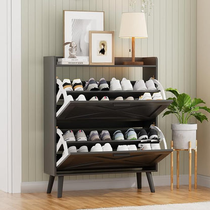 Homleke Farmhouse Shoe Storage Cabinet - Image 9