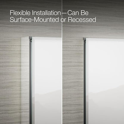 Kohler Frameless Bathroom Mirror Medicine Cabinet, 20 in x 26 in - Image 6